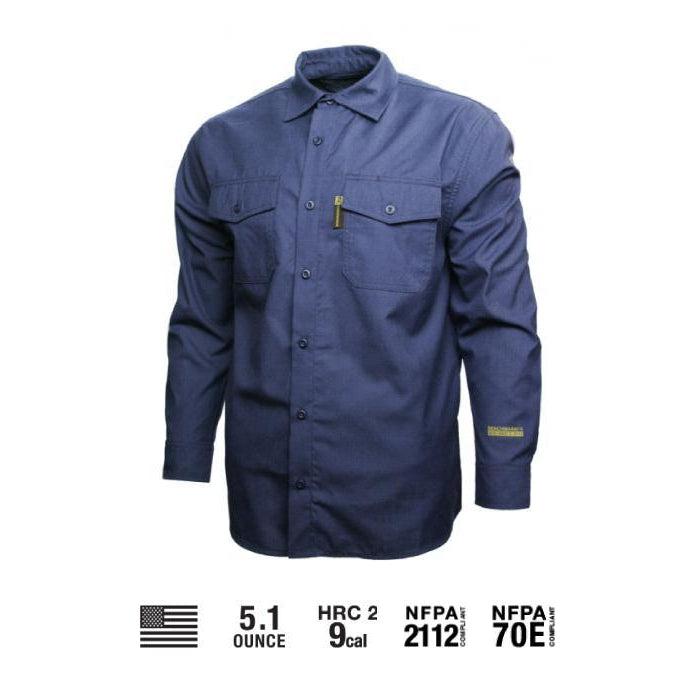 Benchmark FR 1029FRN Navy Silver Bullet Shirt - Fire Retardant Shirts.com