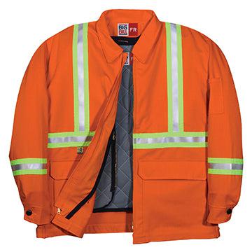 Big Bill FR CL345US9-ORA Orange Team Jacket with Reflective Material - Fire Retardant Shirts.com