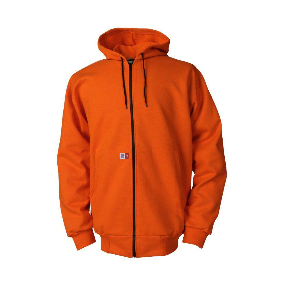 Big Bill FR DW17S11-ORA Orange Hooded Zip Front Hoodie - Fire Retardant Shirts.com