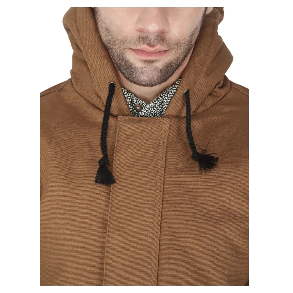 Forge FR MFRIJDH-006 Insulated Duck Hooded Jacket - Brown