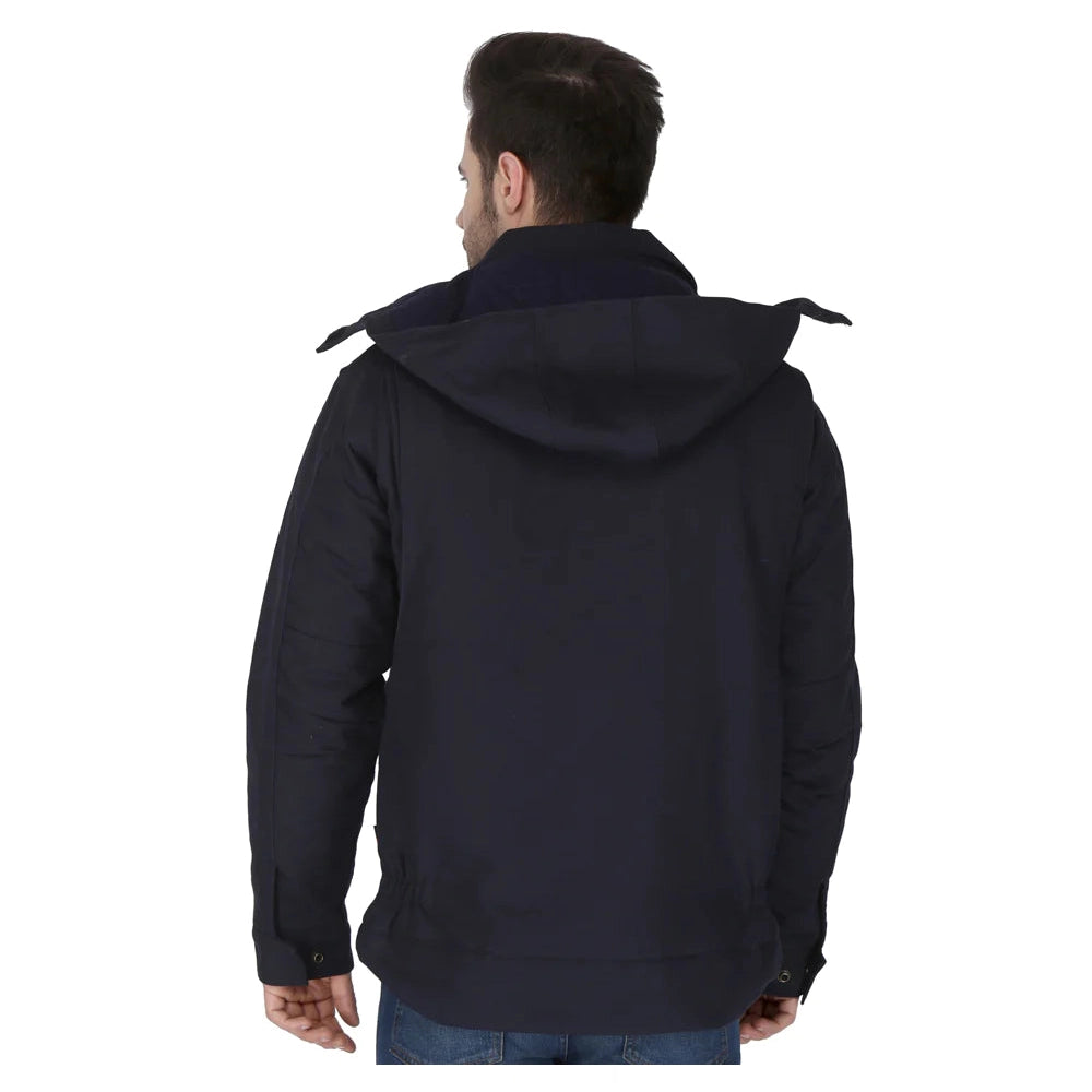 Forge FR MFRIJDH-006 Insulated Duck Hooded Jacket - Navy 