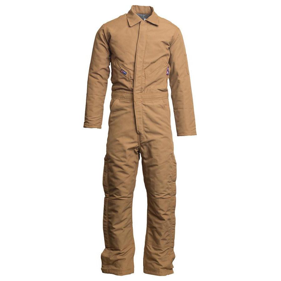 LAPCO FR CIFRWS9DK Brown FR Insulated Coveralls with Windshield Technology