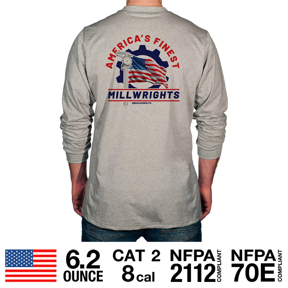 Benchmark 3118FR-MILLWRIGHTS Millwrights FR T-Shirt-Fire Retardant Shirts.com