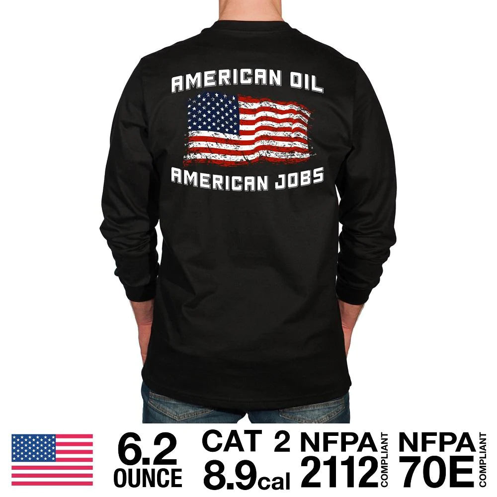 Benchmark FR 3118FR-AMOIL American Oil FR T-Shirt-Fire Retardant Shirts.com