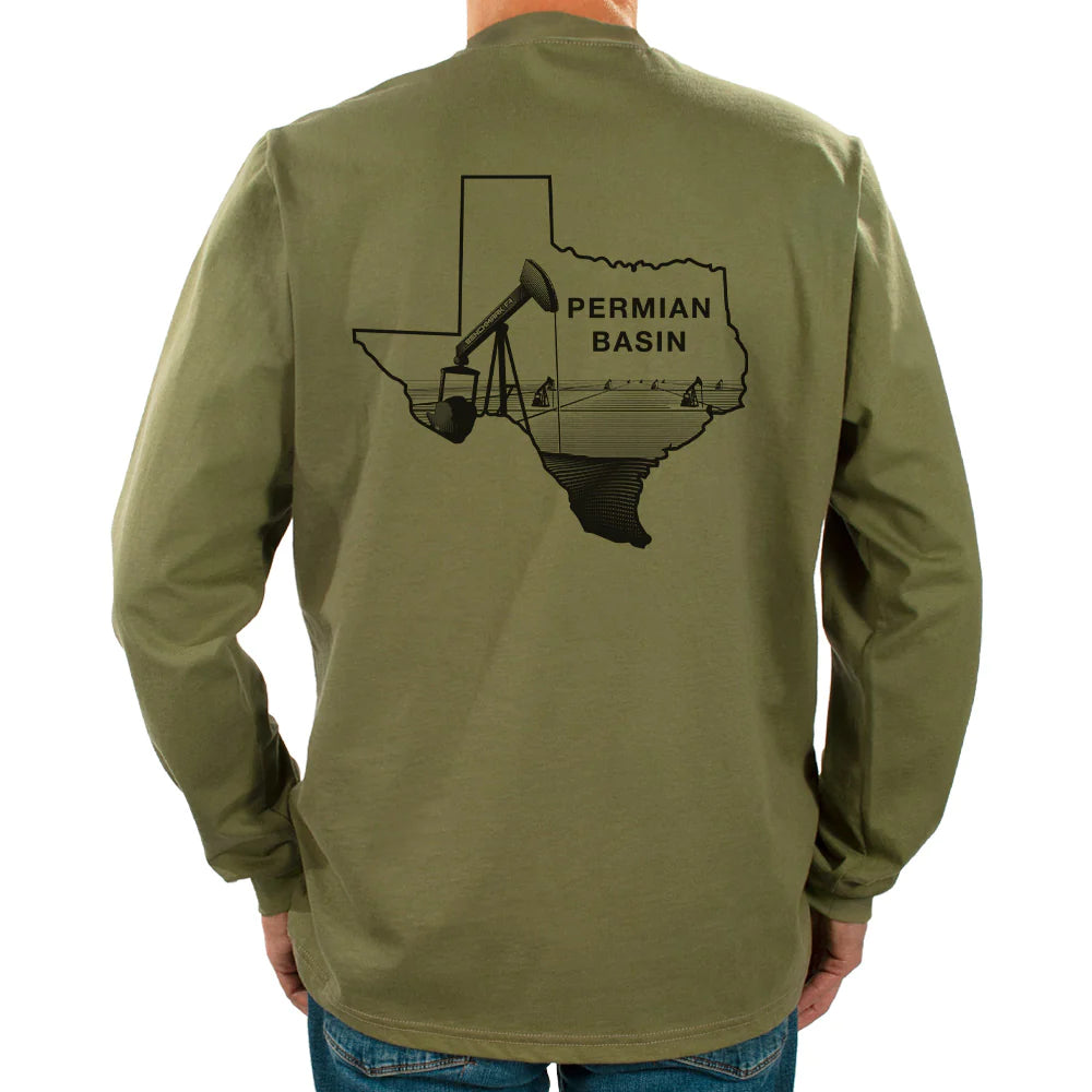 Benchmark FR 3118FR-BASIN Permian Basin FR T-Shirt-Fire Retardant Shirts.com