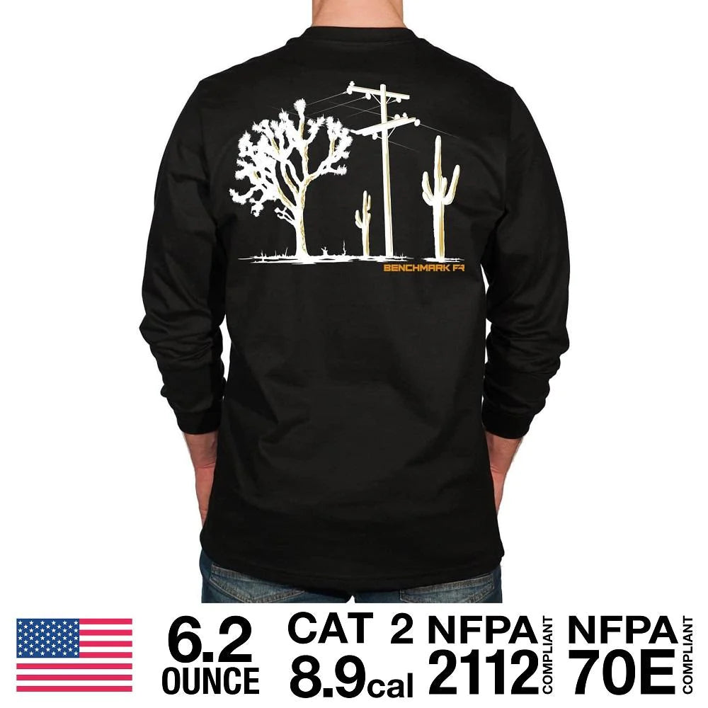 Benchmark FR 3118FR-CACTUS American Desert FR T-Shirt-Fire Retardant Shirts.com