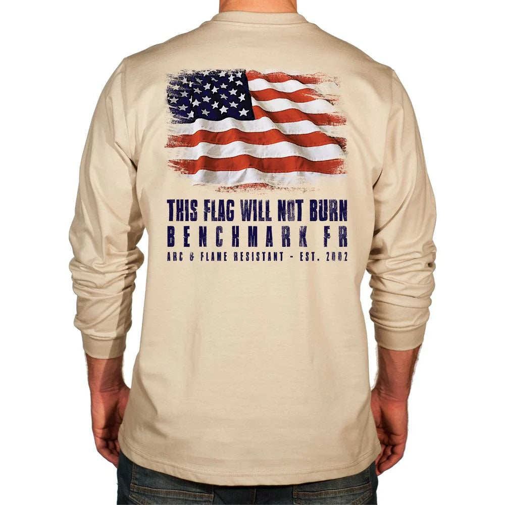 Benchmark FR 3118FR-FLAG This Flag Will Not Burn FR T-Shirt-Fire Retardant Shirts.com
