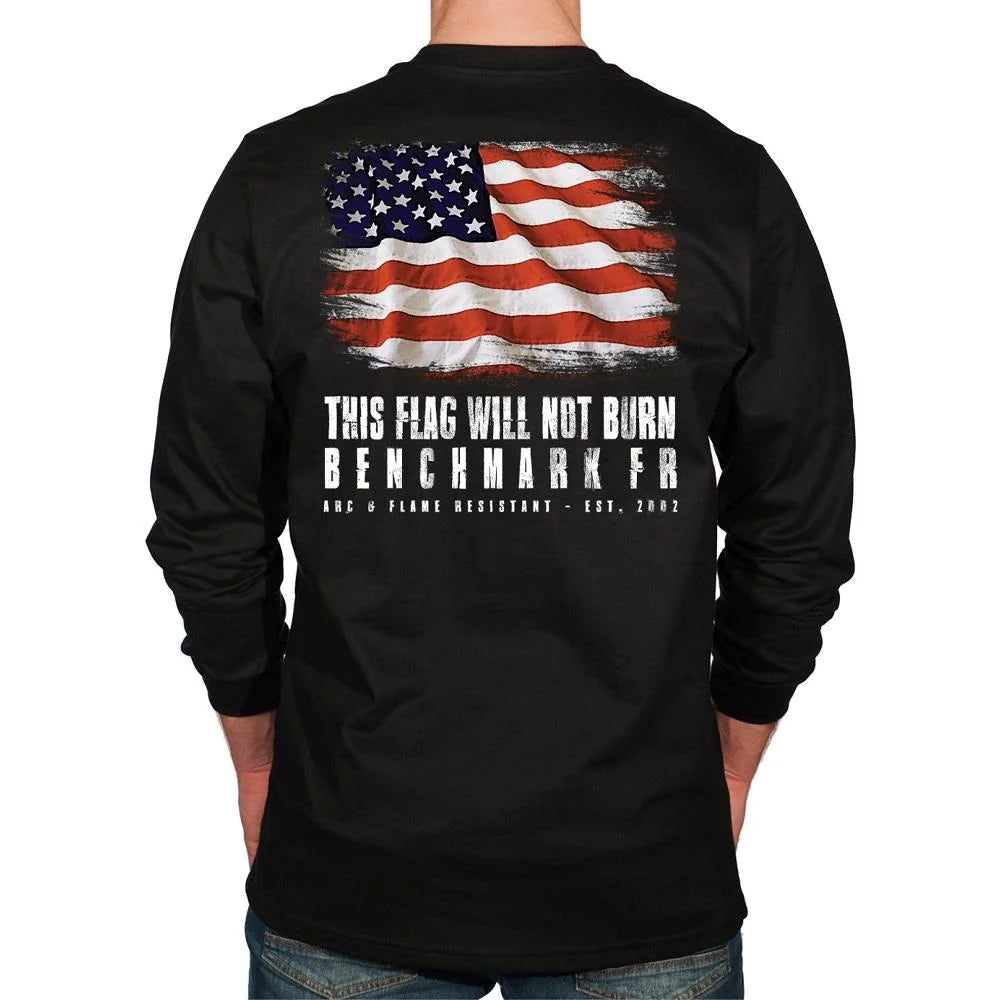 Benchmark FR 3118FR-FLAG This Flag Will Not Burn FR T-Shirt-Fire Retardant Shirts.com