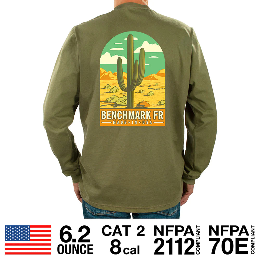 Benchmark FR 3118FR-SAGUARO Saguaro FR T-Shirt-Fire Retardant Shirts.com