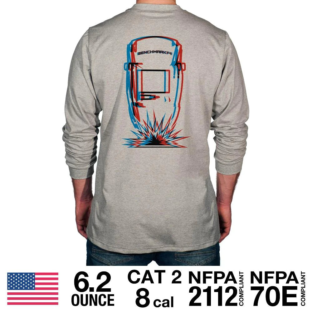 Benchmark FR 3118FR-WELDMASK Welder's Mask FR T-Shirt-Fire Retardant Shirts.com