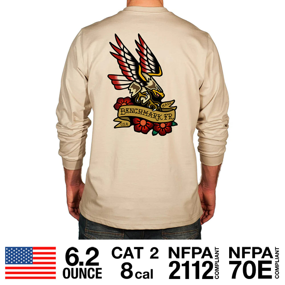 Benchmark 3118FRB-EAGTAT Eagle Tattoo FR T-Shirt