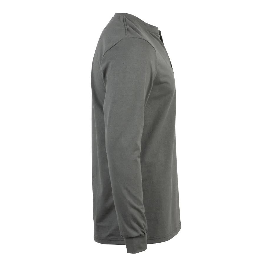 LAPCO FR FRT-RHP 6GY Gray 6oz. Henley Tees-Fire Retardant Shirts.com
