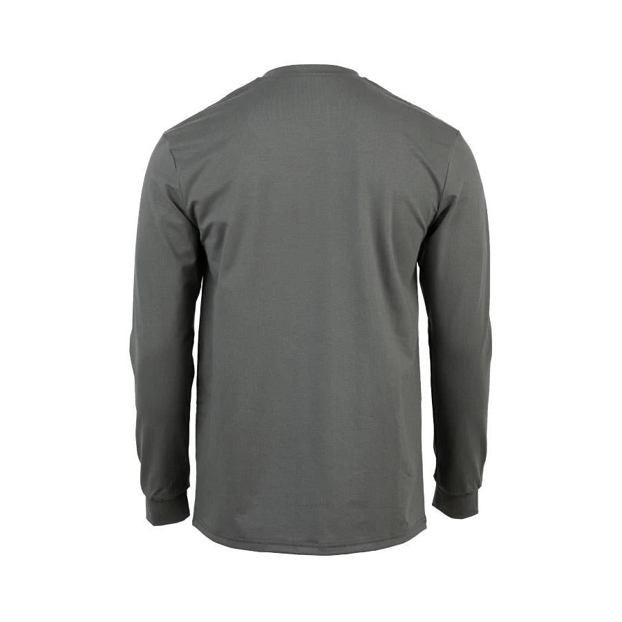 LAPCO FR FRT-RHP 6GY Gray 6oz. Henley Tees-Fire Retardant Shirts.com