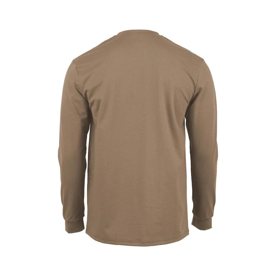 LAPCO FR FRT-RHP 6KH Khaki 6oz. Henley Tees-Fire Retardant Shirts.com