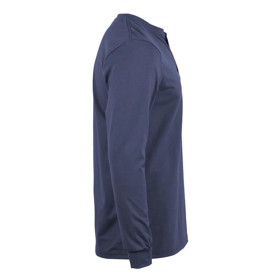 LAPCO FR FRT-RHP 6NY Navy 6oz. Henley Tees-Fire Retardant Shirts.com
