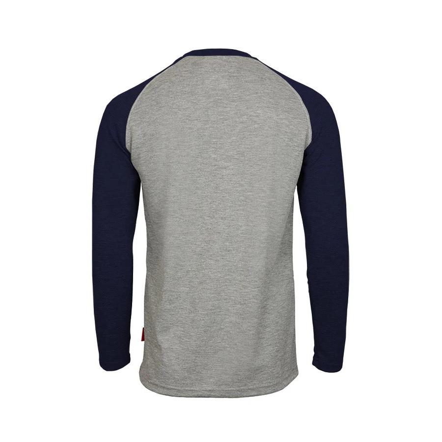 LAPCO FR FRT-RHP BLG Black-Gray 6oz. Henley Tees-Fire Retardant Shirts.com