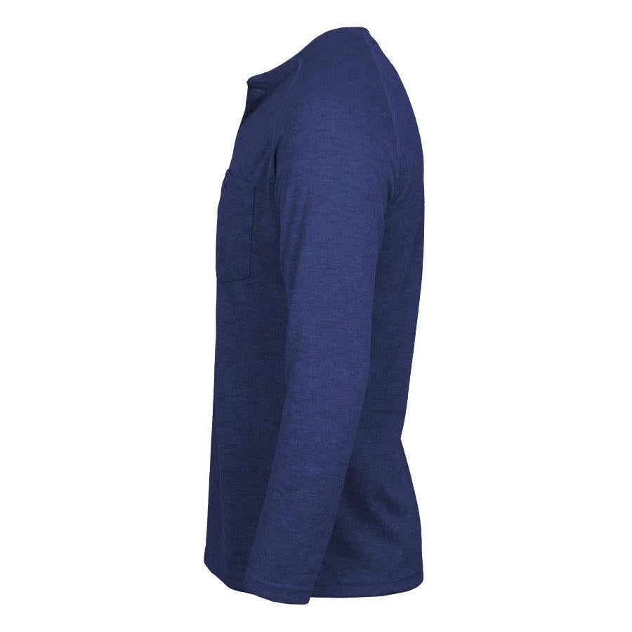 LAPCO FR FRT-RHP ROY Royal Blue 6oz. Henley Tees-Fire Retardant Shirts.com