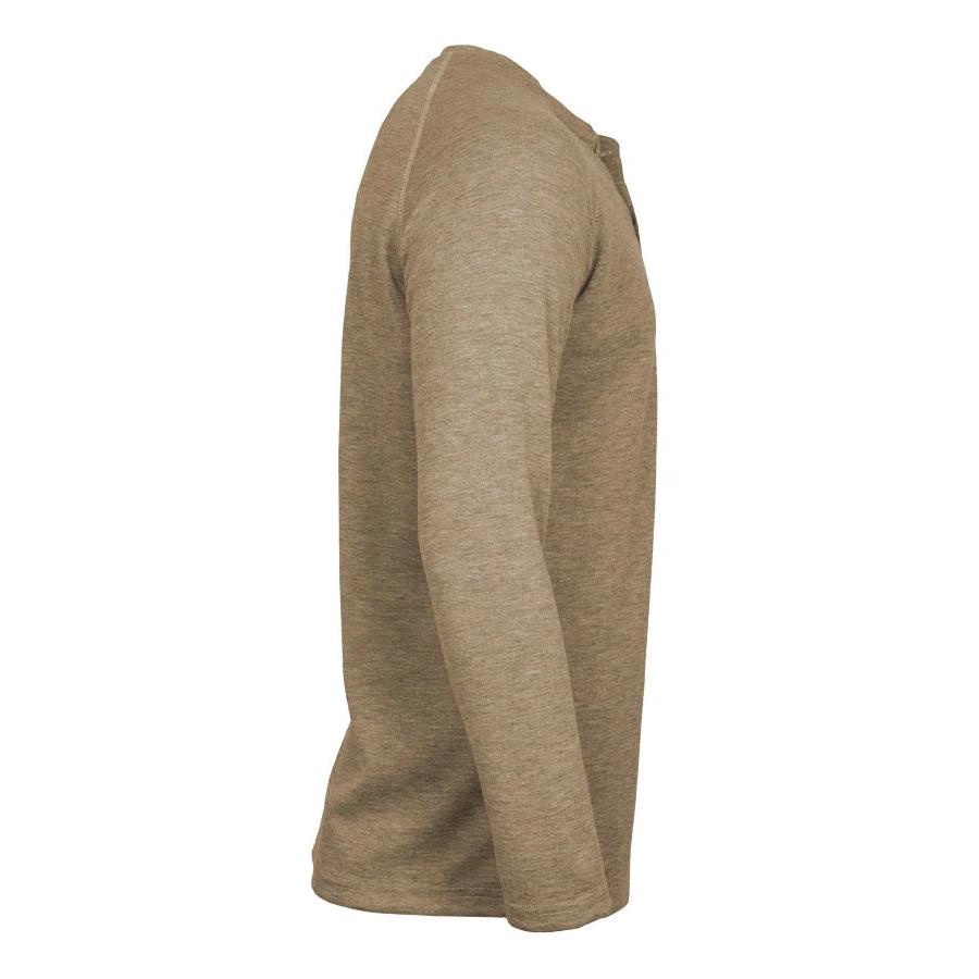 LAPCO FR FRT-RHP TAN Tan 6oz. Henley Tees-Fire Retardant Shirts.com