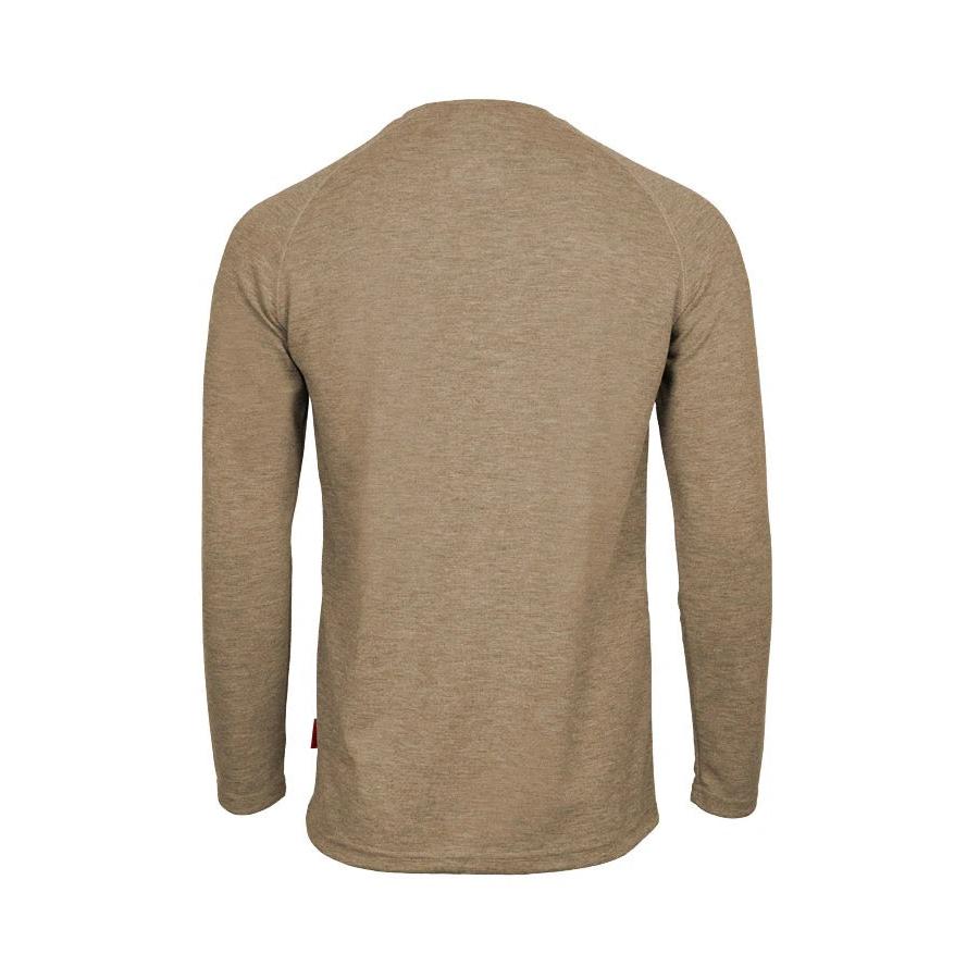 LAPCO FR FRT-RHP TAN Tan 6oz. Henley Tees-Fire Retardant Shirts.com