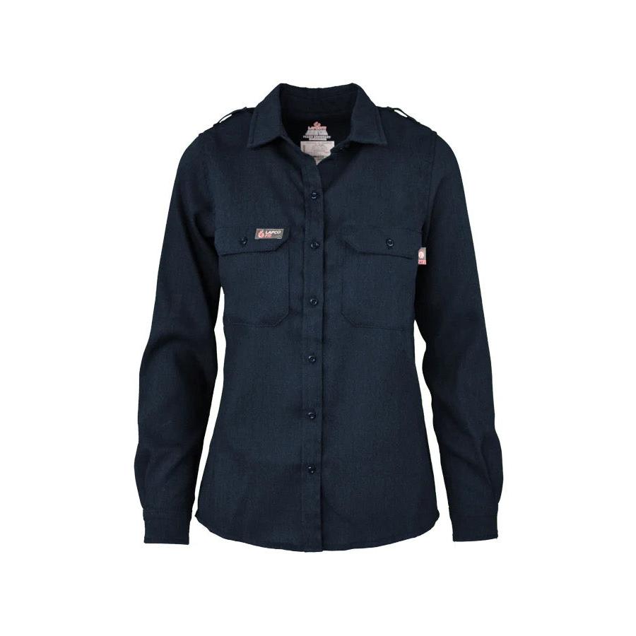 LAPCO FR L-TCS5DN Ladies Denim Uniform Shirt-Fire Retardant Shirts.com