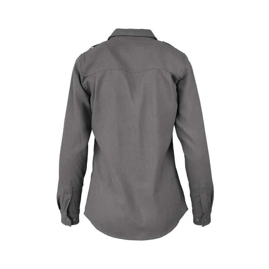 LAPCO FR L-TCS5GY Ladies Denim Uniform Shirt-Fire Retardant Shirts.com