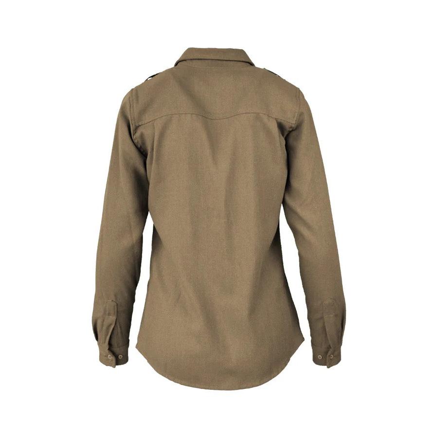LAPCO FR L-TCS5KH Ladies Khaki Uniform Shirt-Fire Retardant Shirts.com