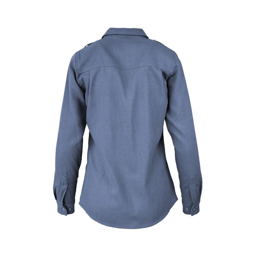 LAPCO FR L-TCS5MB Ladies Medium Blue Uniform Shirt-Fire Retardant Shirts.com