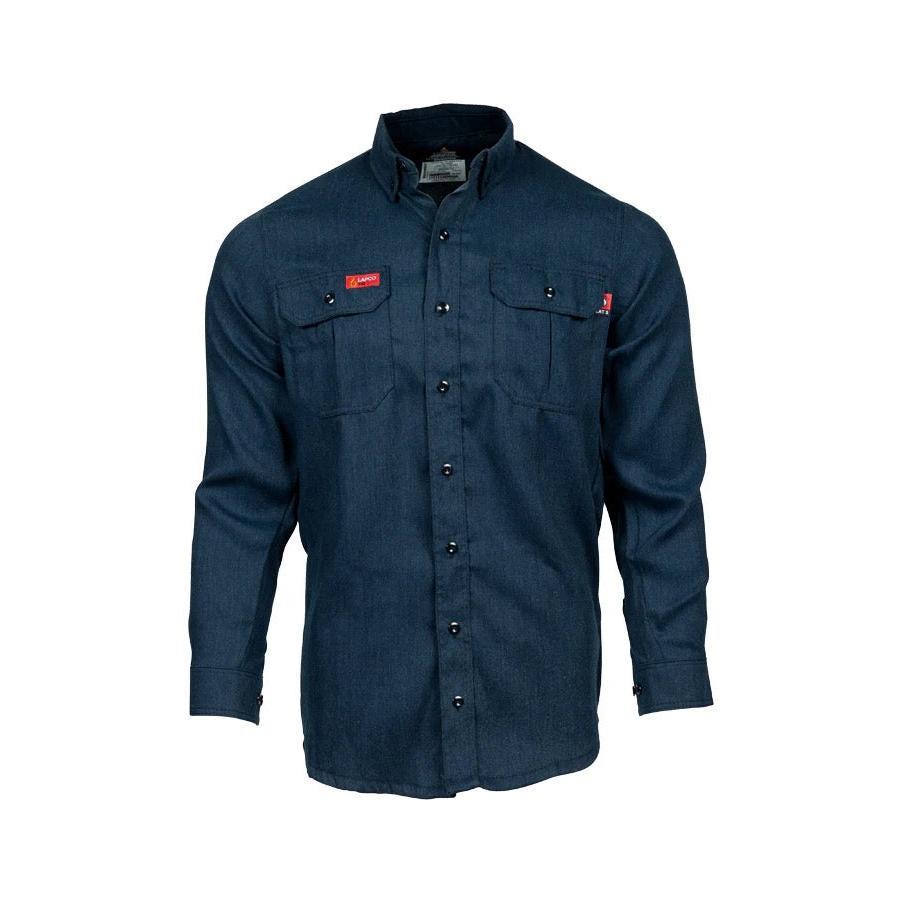 LAPCO FR TCS5DN Denim Modern Uniform Shirt-Fire Retardant Shirts.com