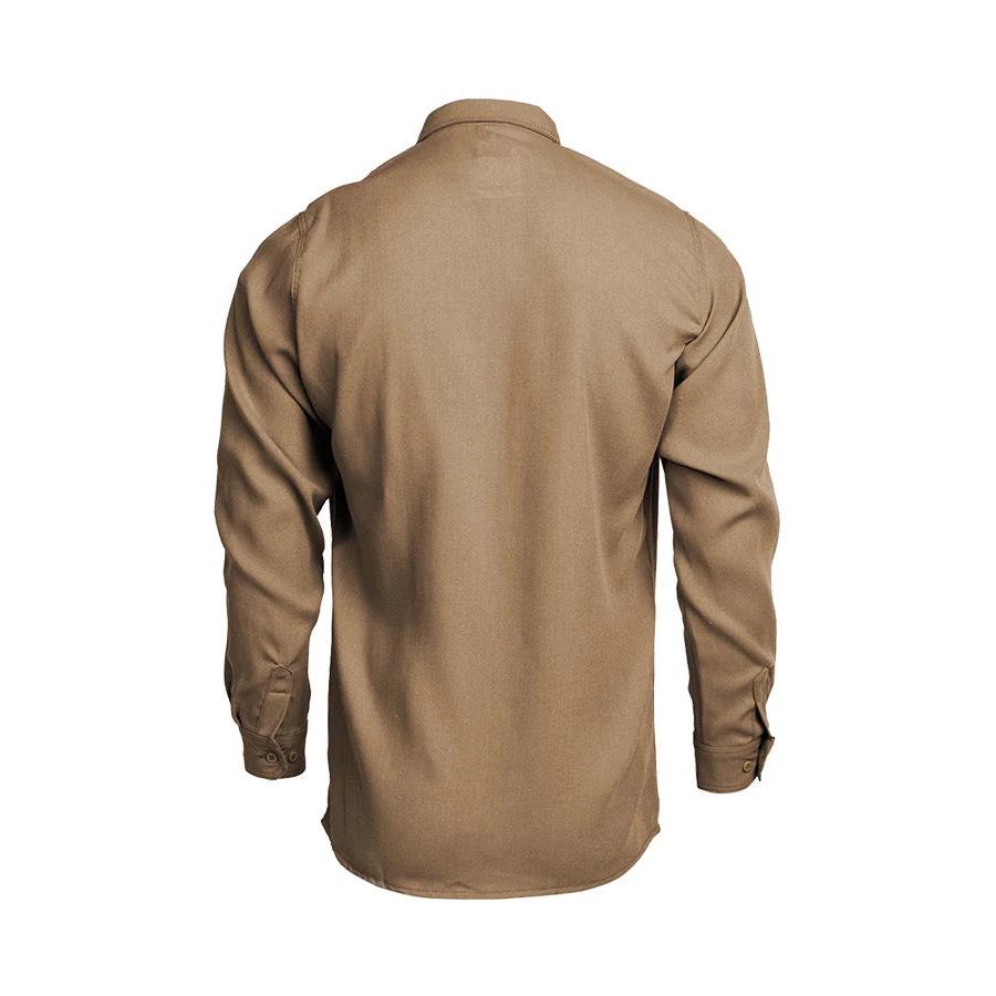 LAPCO FR TCS5KH Khaki Modern Uniform Shirt-Fire Retardant Shirts.com