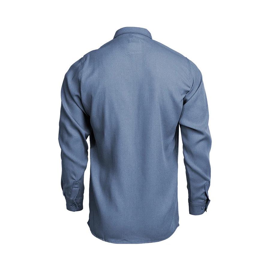 LAPCO FR TCS5MB Medium Blue Modern Uniform Shirt-Fire Retardant Shirts.com