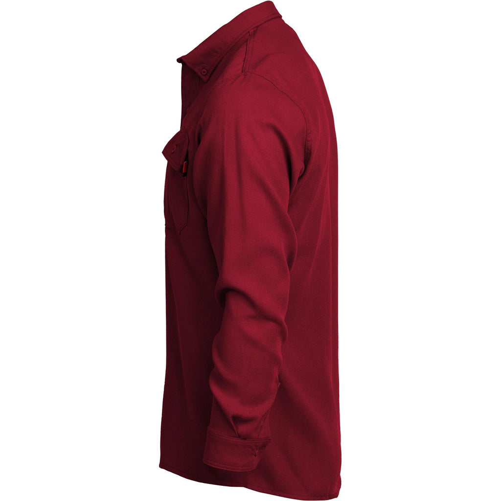 LAPCO FR TCS5RE Red Modern Uniform Shirt-Fire Retardant Shirts.com