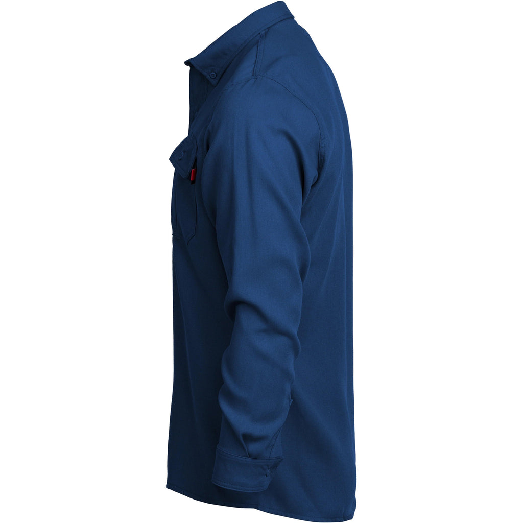 LAPCO FR TCS5RO Royal Blue Modern Uniform Shirt-Fire Retardant Shirts.com