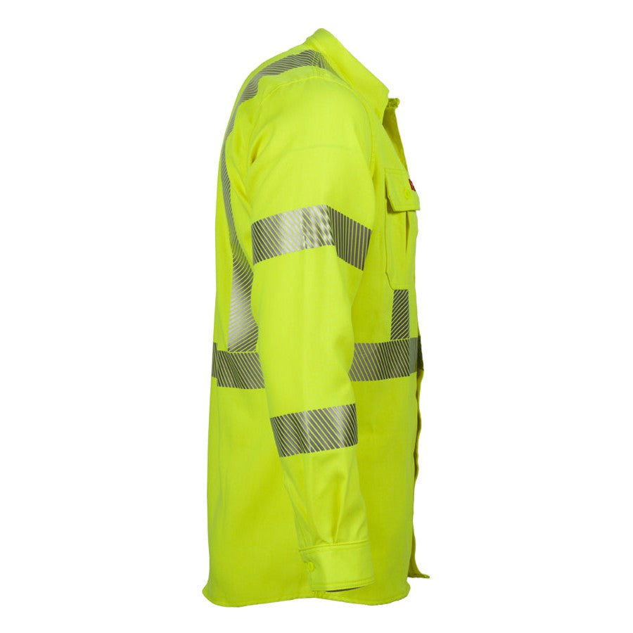 LAPCO FR TCSHV5C3 Hi-Viz Class-3 5oz. Modern Hi-Viz Uniform Shirts-Fire Retardant Shirts.com