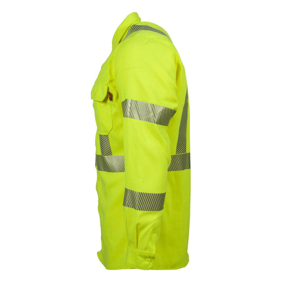 LAPCO FR TCSHV5C3 Hi-Viz Class-3 5oz. Modern Hi-Viz Uniform Shirts-Fire Retardant Shirts.com