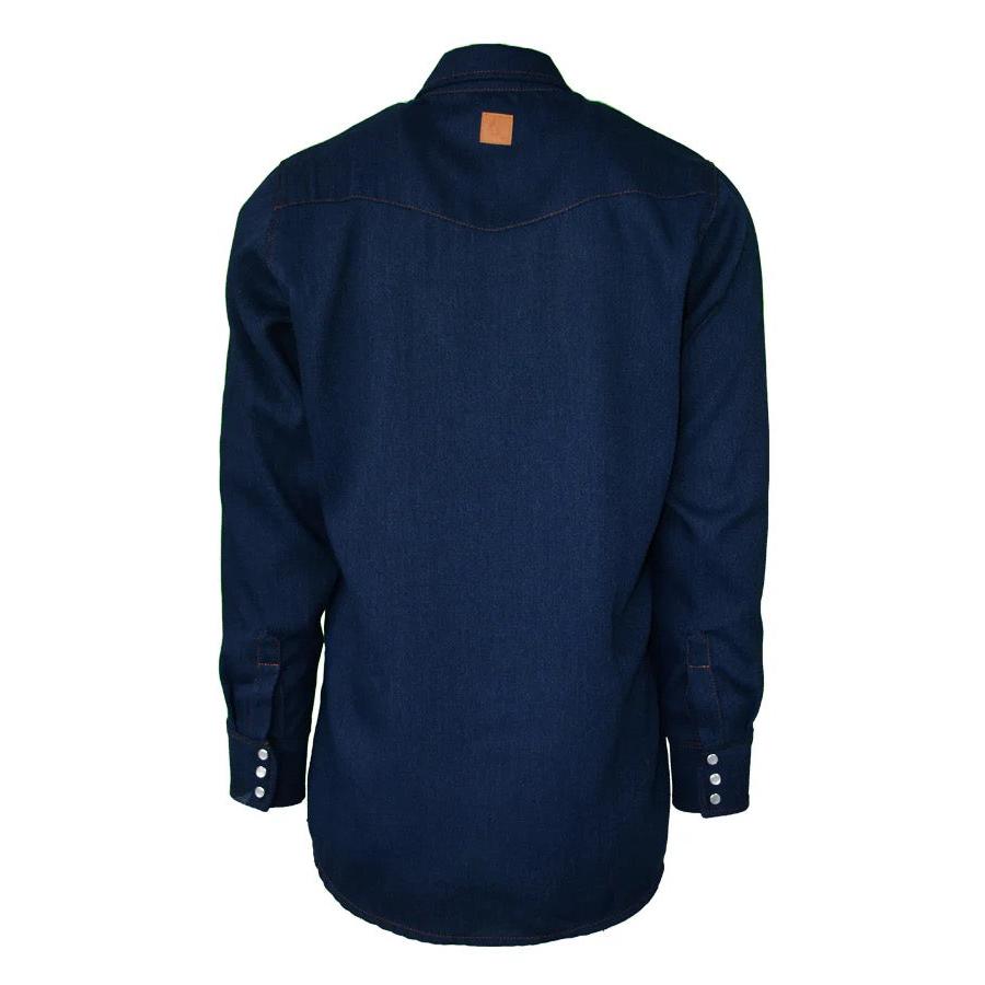 LAPCO FR TCSW5 Denim Navy Modern Western Shirt-Fire Retardant Shirts.com