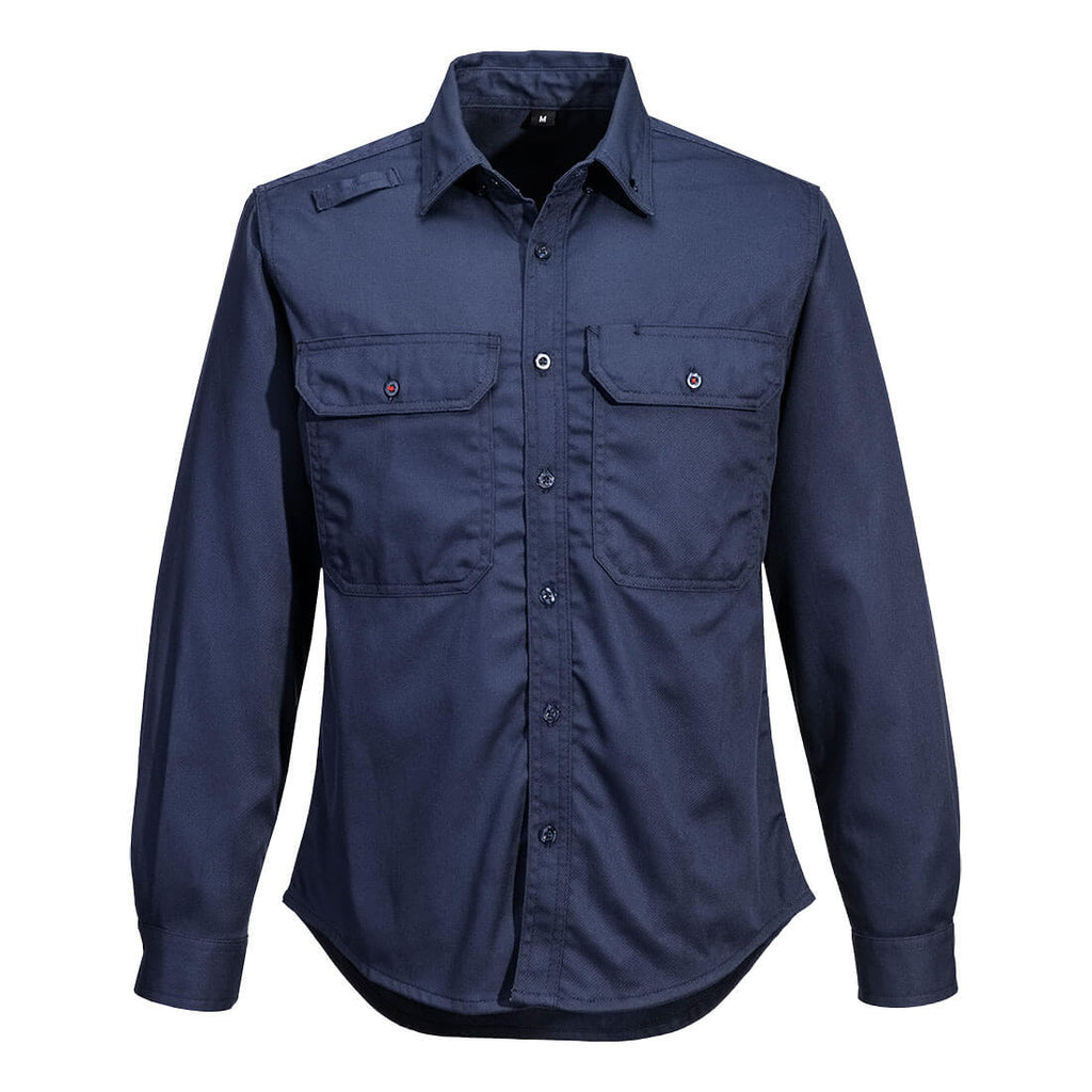 Portwest FR FR724 - Bizflame 88/12 Women's FR Shirt Navy-Fire Retardant Shirts.com