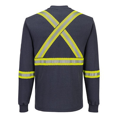 Portwest FR748 - Bizflame Knit 2" X Back FR Henley-Fire Retardant Shirts.com