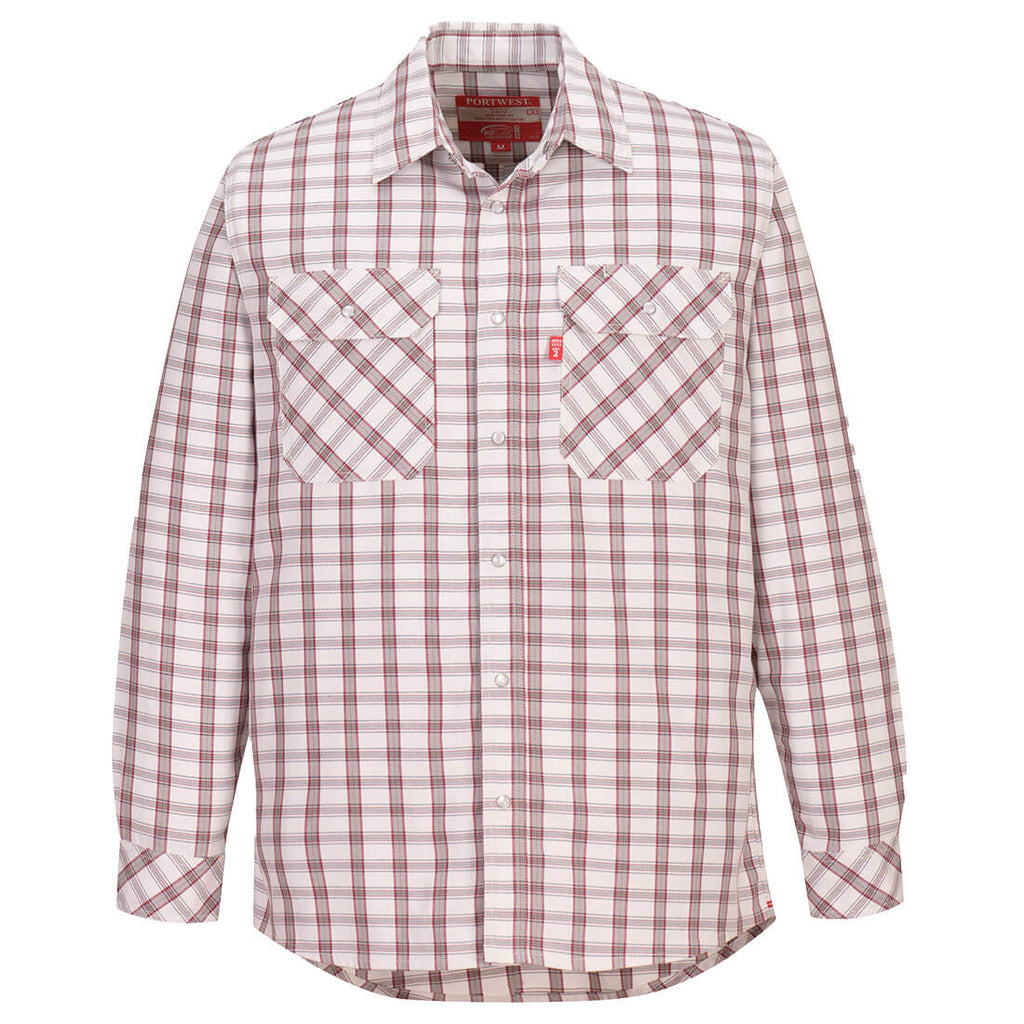 Portwest FR UFR97 - Bizflame 88/12 FR Plaid Shirt-Fire Retardant Shirts.com