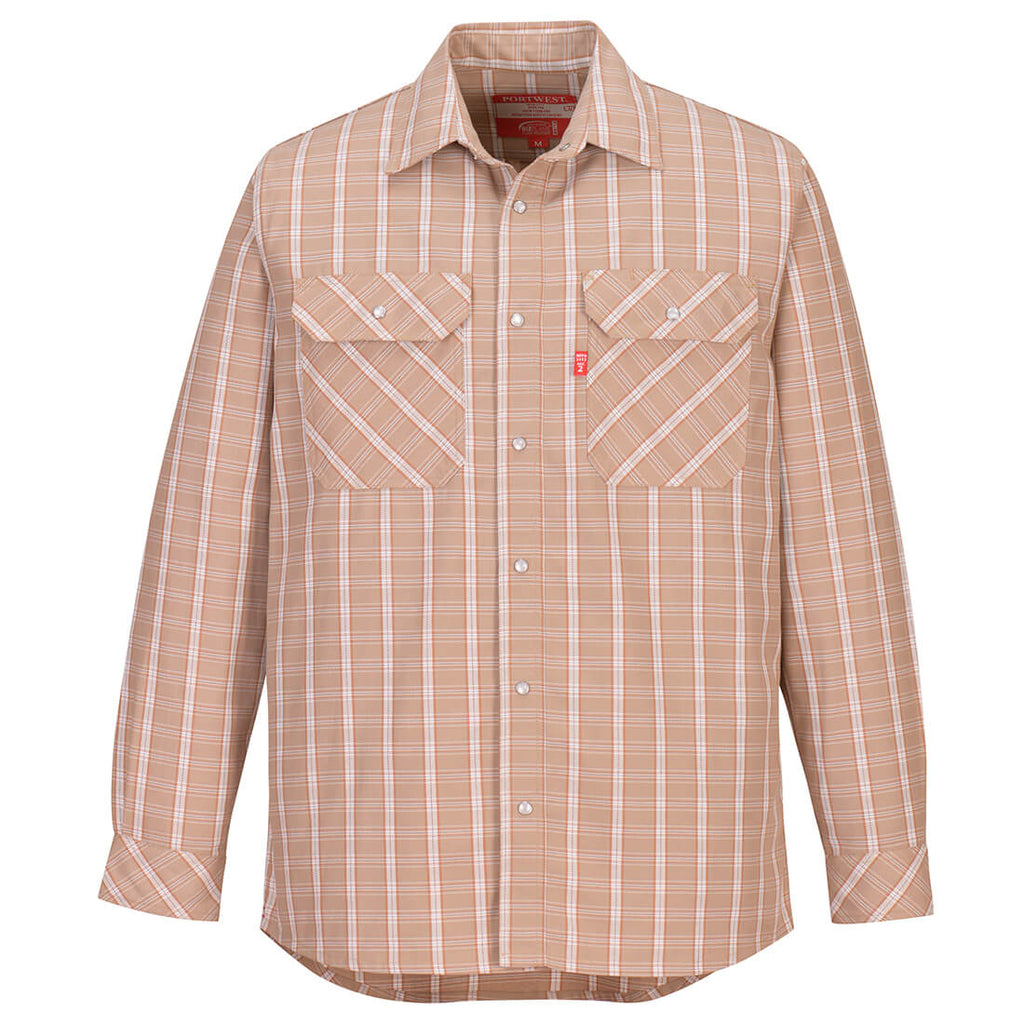 Portwest FR UFR97 - Bizflame 88/12 FR Plaid Shirt-Fire Retardant Shirts.com