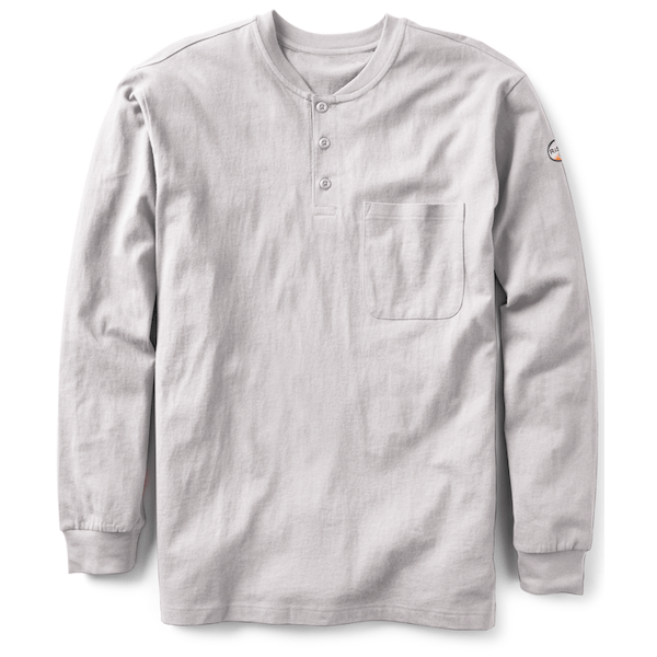 Rasco FR FR0101GY Gray Henley T-Shirt-Fire Retardant Shirts.com
