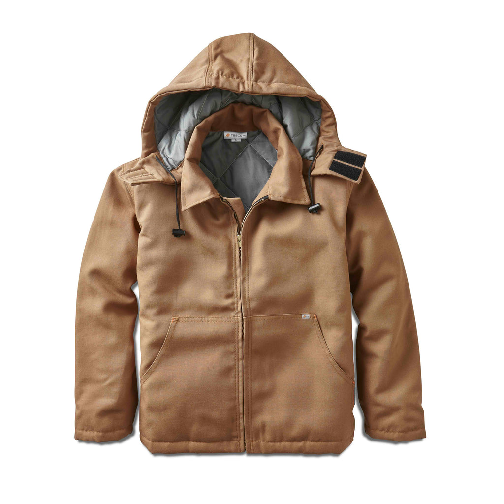 Rasco FR FR3507BN Brown Duck Hooded Jacket-Fire Retardant Shirts.com
