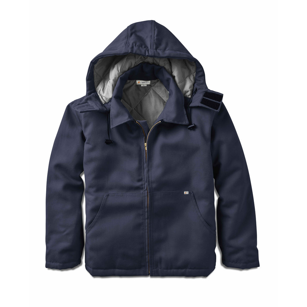Rasco FR FR3507NV Navy Hooded Jacket-Fire Retardant Shirts.com