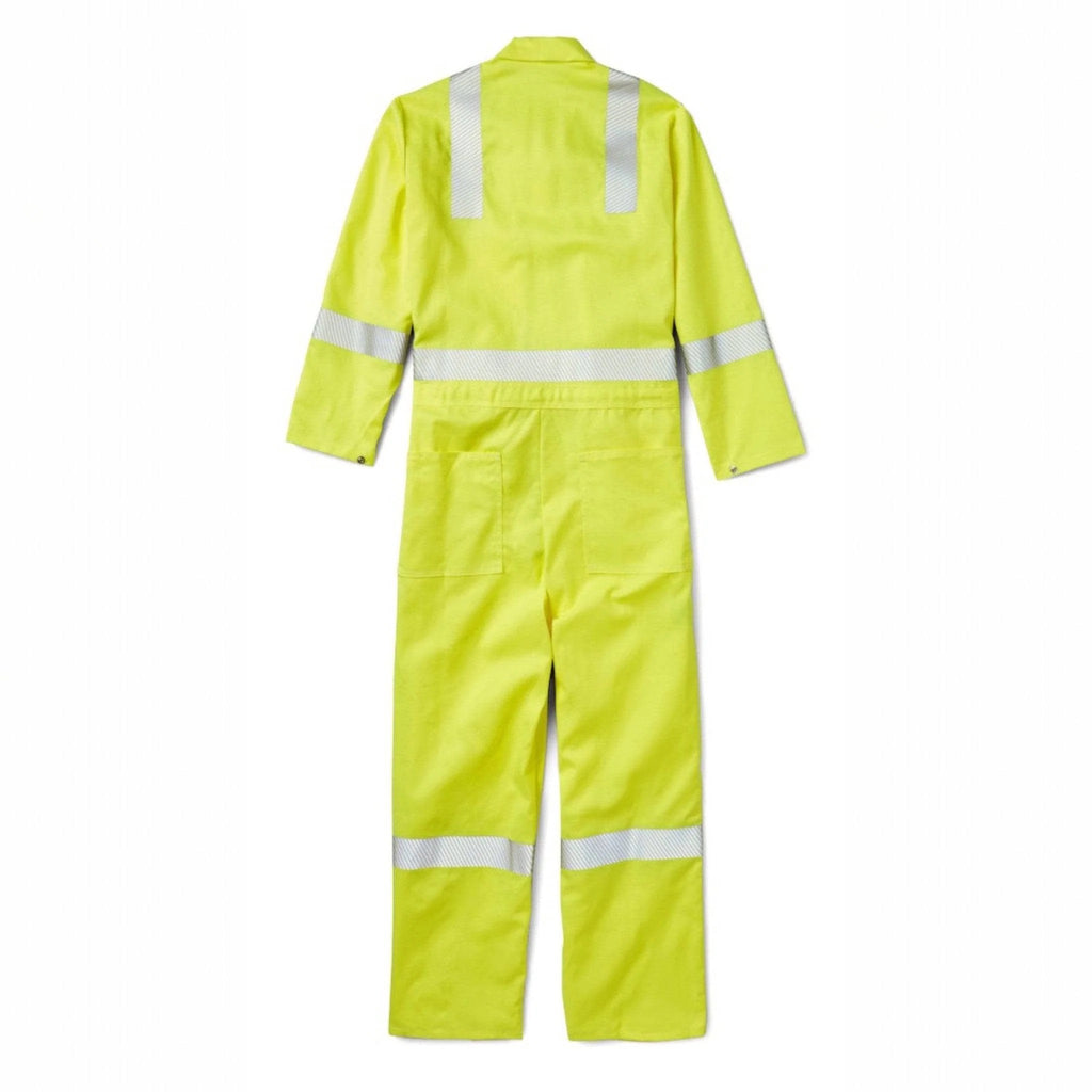 Rasco FR HI VIS 88/12 COVERALL WITH SEGMENTED TRIM - ANSI YELLOW-Fire Retardant Shirts.com