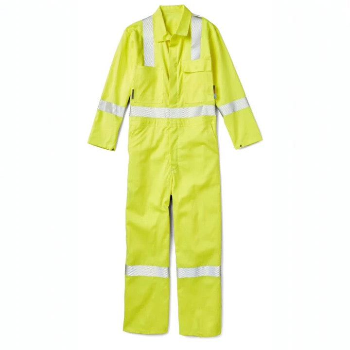 Rasco FR HI VIS 88/12 COVERALL WITH SEGMENTED TRIM - ANSI YELLOW-Fire Retardant Shirts.com