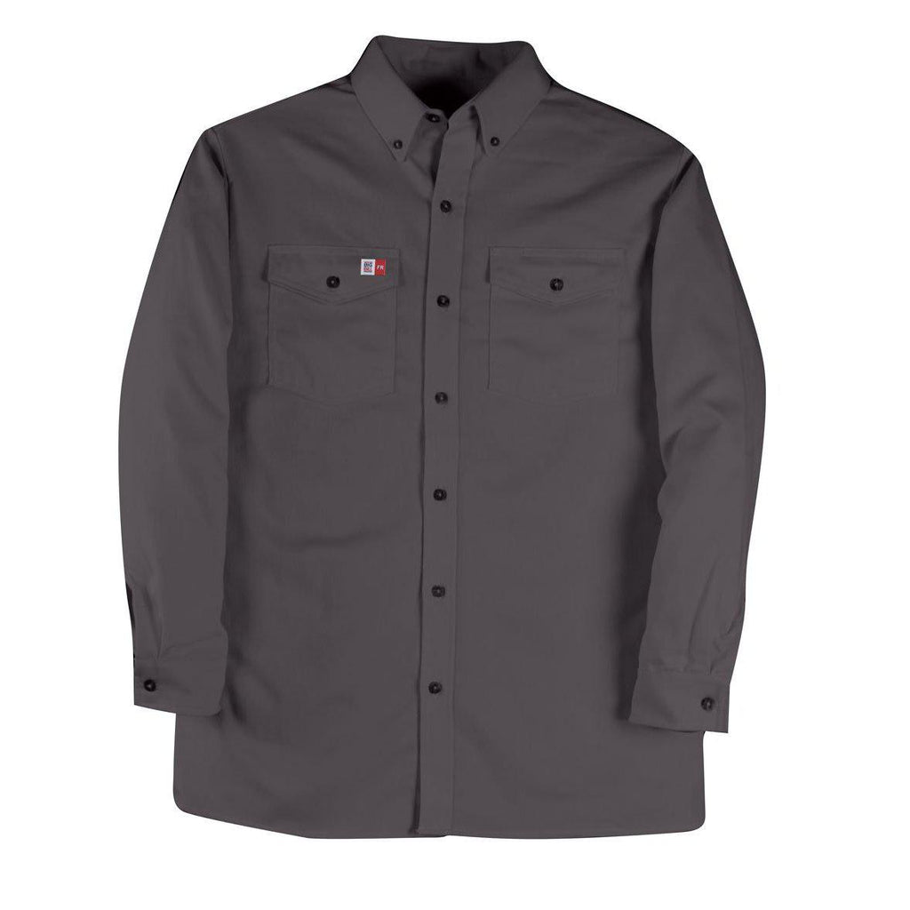 Big Bill FR 147BDUS7-CHA Charcoal Dress Shirt - Fire Retardant Shirts.com