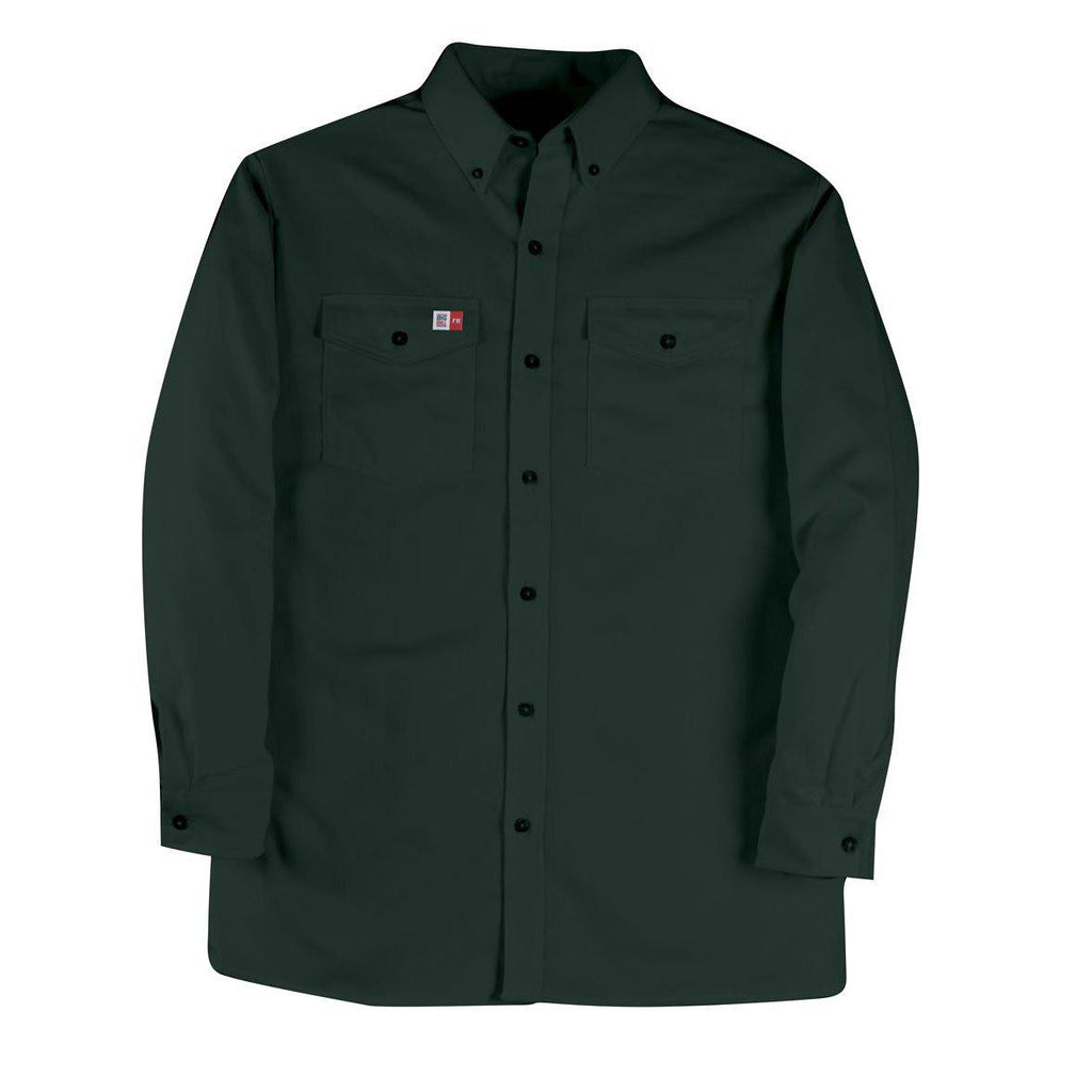 Big Bill FR 147BDUS7-GRN Green Dress Shirt - Fire Retardant Shirts.com