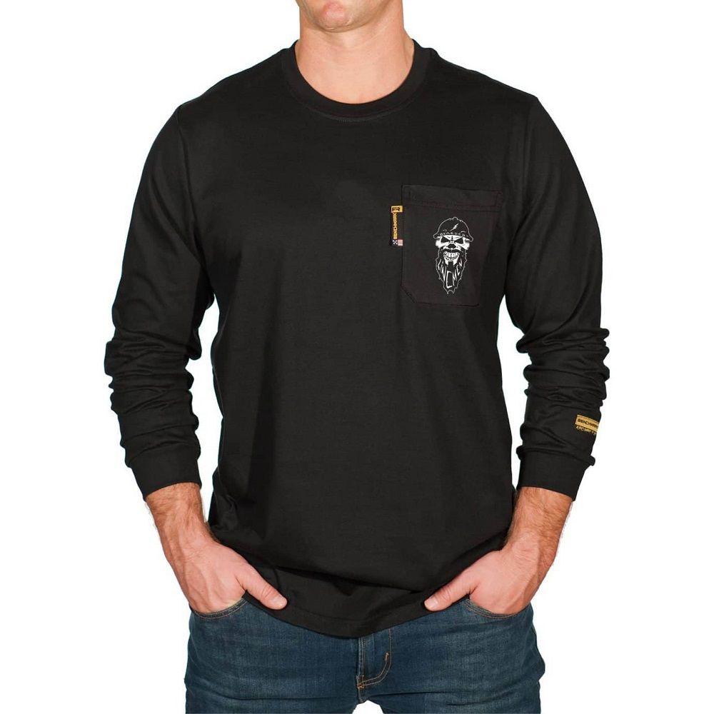 Benchmark 3118FR-BLB Bearded Lineman FR T-Shirt w/Front Logo Pocket-Fire Retardant Shirts.com