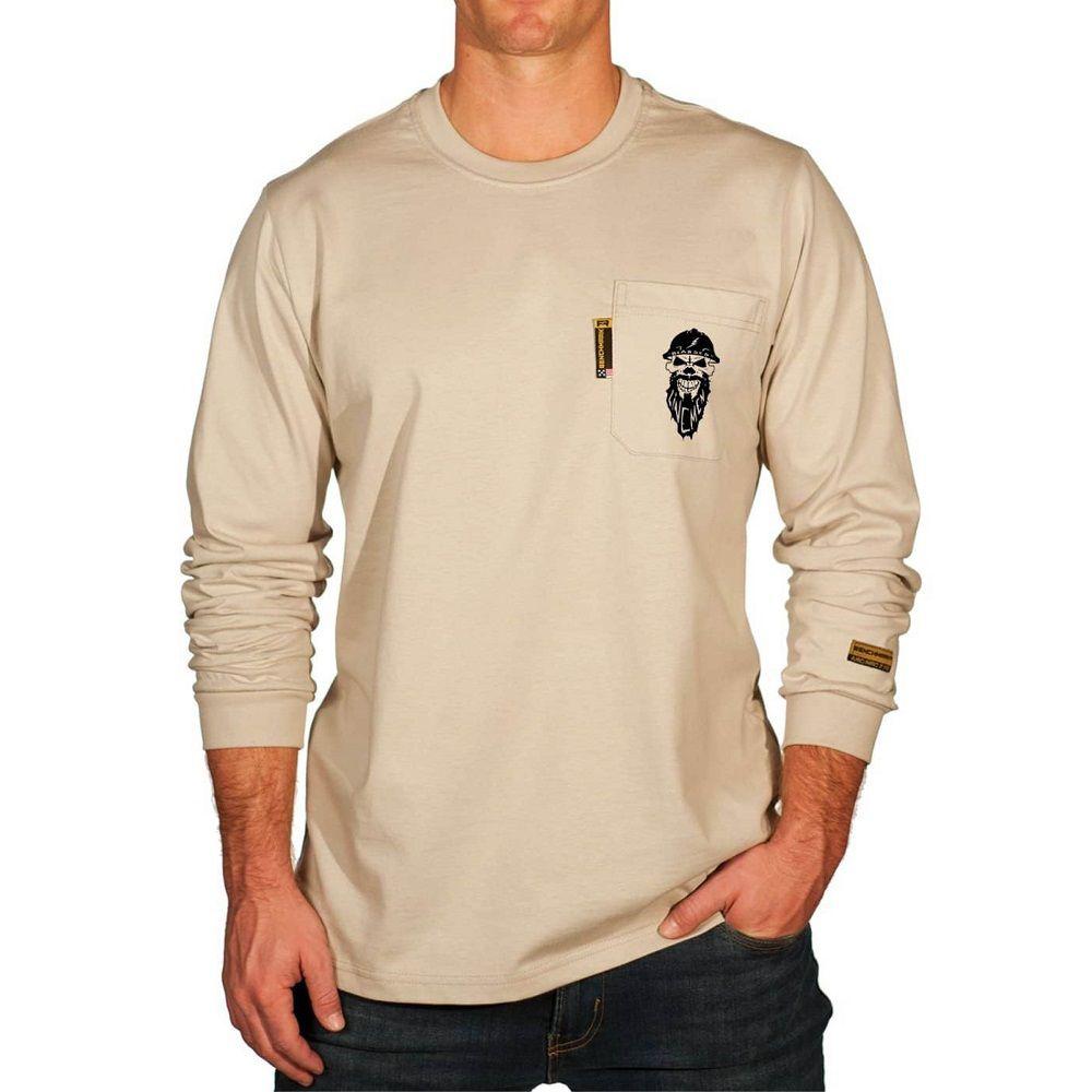 Benchmark 3118FR-BLB Bearded Lineman FR T-Shirt w/Front Logo Pocket-Fire Retardant Shirts.com