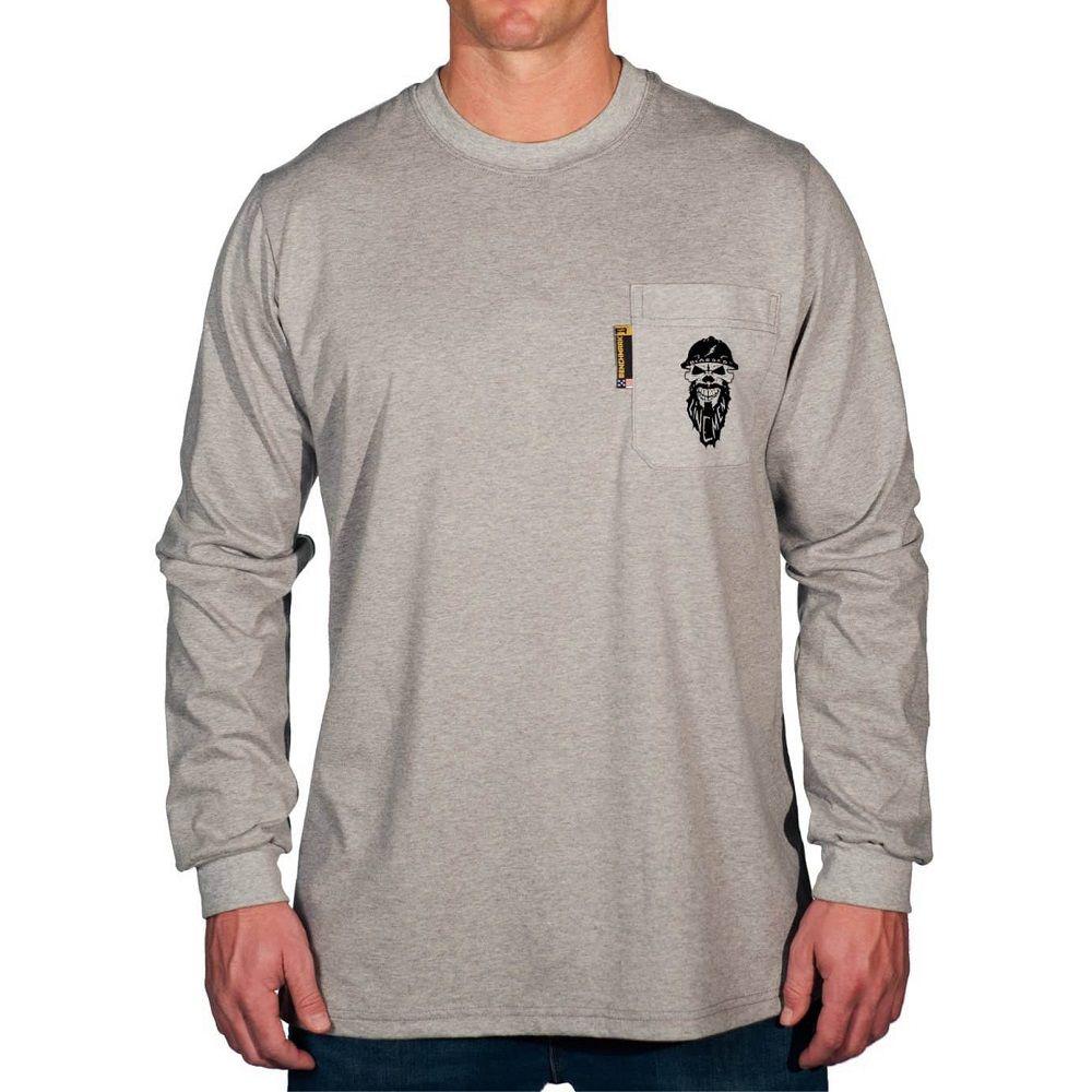 Benchmark 3118FR-BLB Bearded Lineman FR T-Shirt w/Front Logo Pocket-Fire Retardant Shirts.com