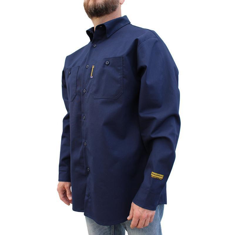 Benchmark FR 1045FRN Navy "LOWDOWN" Flame Resistant Shirt-Fire Retardant Shirts.com